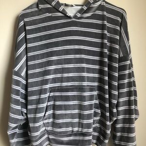 soft striped hoodie